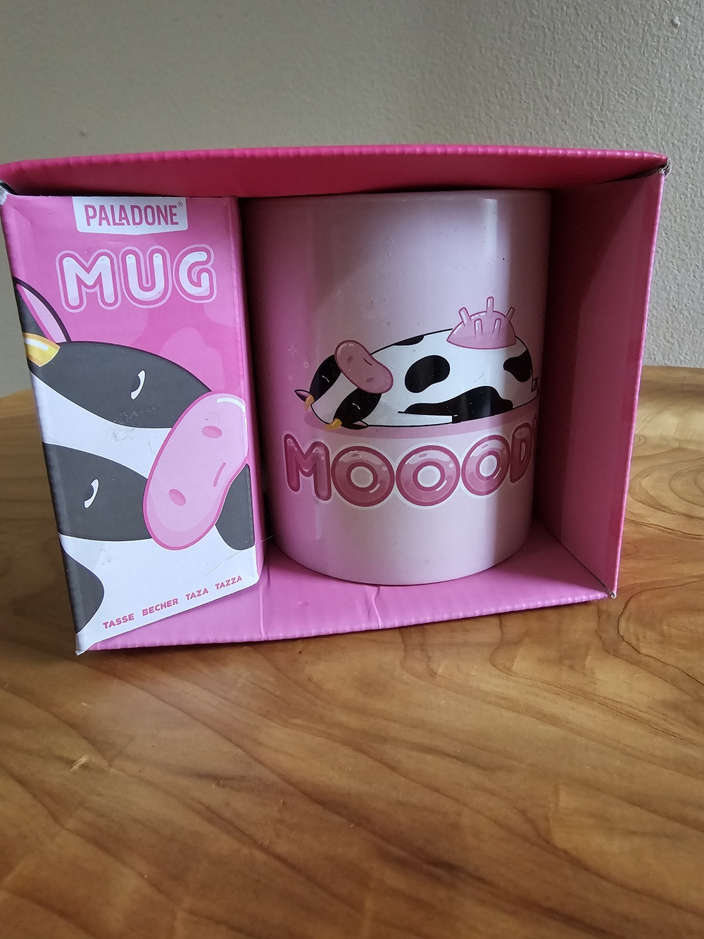Pink 'Mooody' Cow Graphic Ceramic Mug - Picture 2 of 5